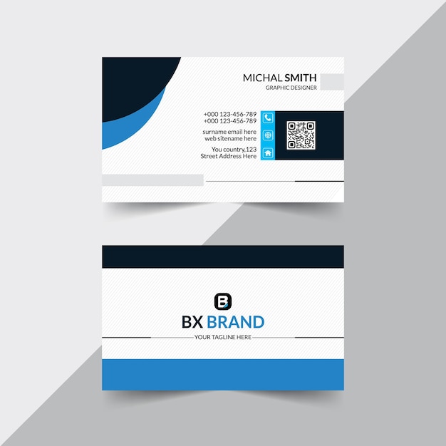 Vektor minimale corporate business card design-vorlage