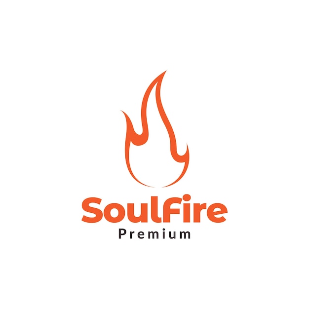 Minimale feuer flamme seele logo design vektorgrafik symbol symbol zeichen illustration kreative idee