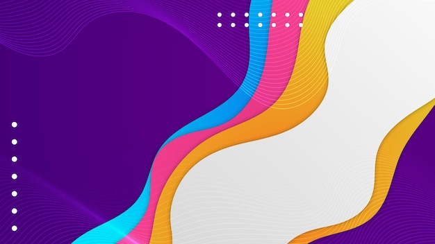 Minimale geometrische blaue bunte Welle Licht Technologie Hintergrund abstraktes Design Vektor-Illustration abstraktes Grafikdesign Banner Muster Präsentation Hintergrund Web-Vorlage