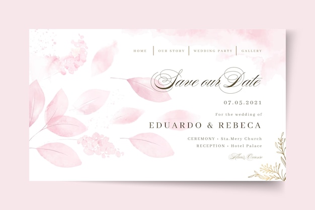 Minimale Hochzeit speichern unsere Date Landing Page