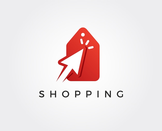 Minimale shopping-logo-vorlage