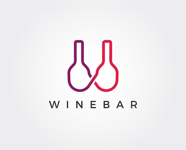 Minimale wein-logo-vorlage