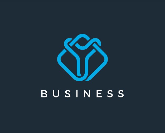 minimale y-Buchstaben-Logo-Vorlage