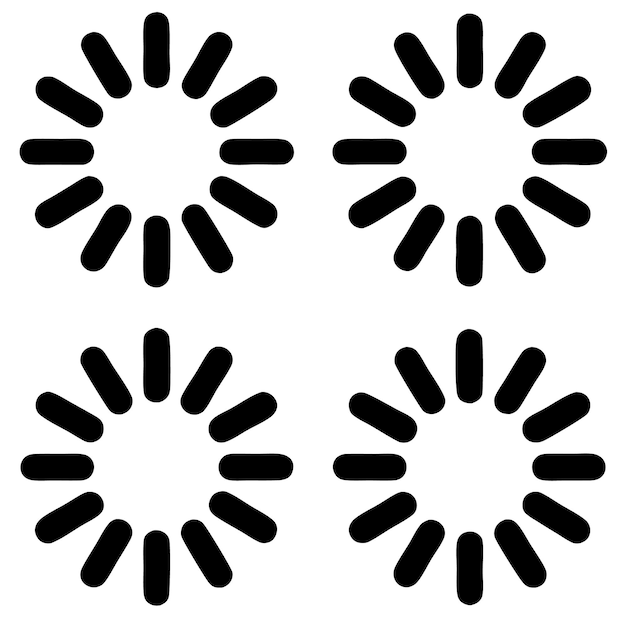 Minimaler Loading-Buffer und Download-Icon-Set für Websites