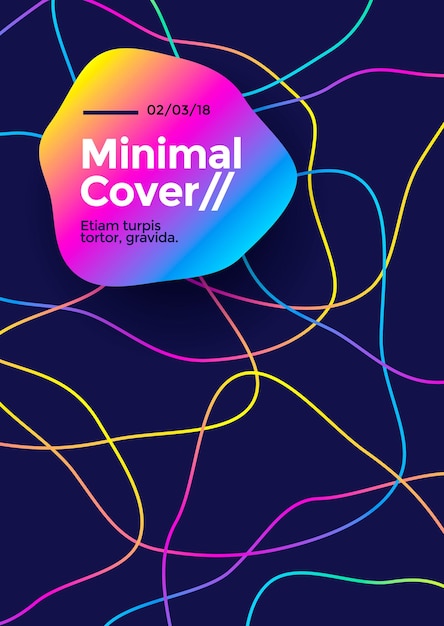 Minimales cover-design mit farbverlaufslinien.