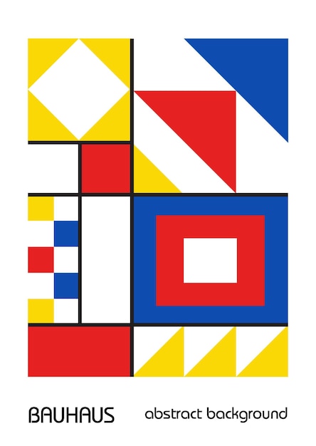Minimales geometrisches Design der 20er Jahre Bauhaus Retro-Musterhintergrund
