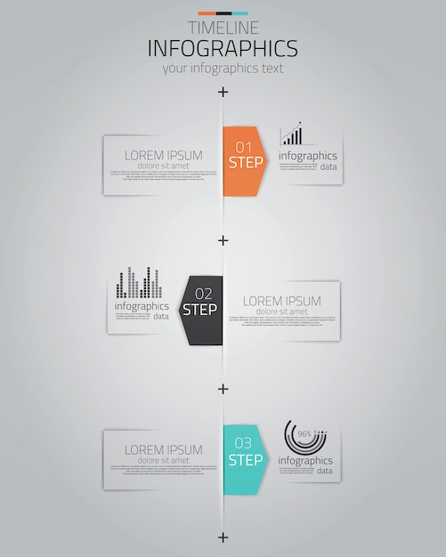 Minimales Infografik-Design.