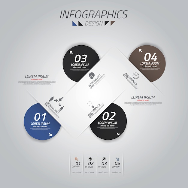 Minimales infografik-design.
