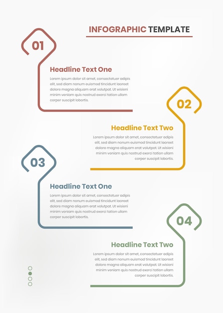 Minimales Infografik-Vorlagendesign für die Textpräsentation