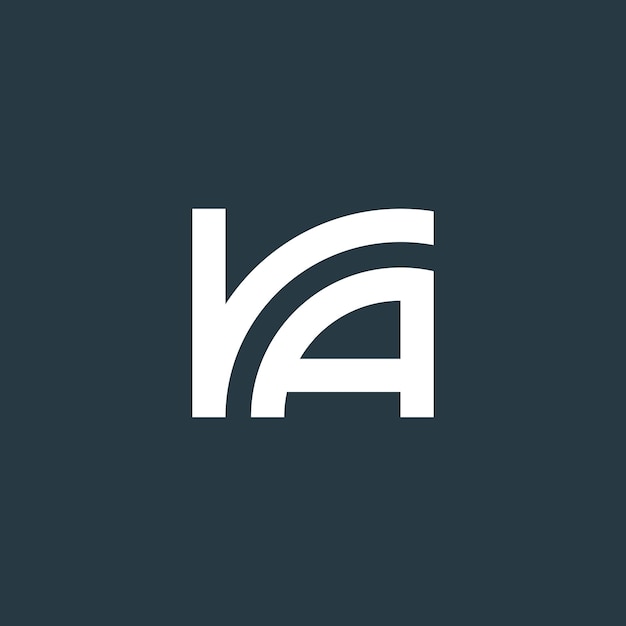 Minimales kreatives initialbasiertes AR-Logo und RA-Logo Buchstabe AR RA kreatives elegantes Monogramm-Symbol