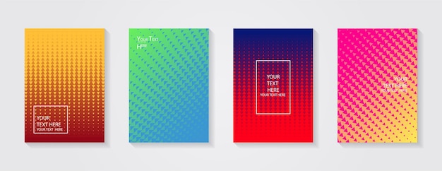 Minimales modernes Cover-Design Dynamische bunte Farbverläufe Zukünftige geometrische Muster