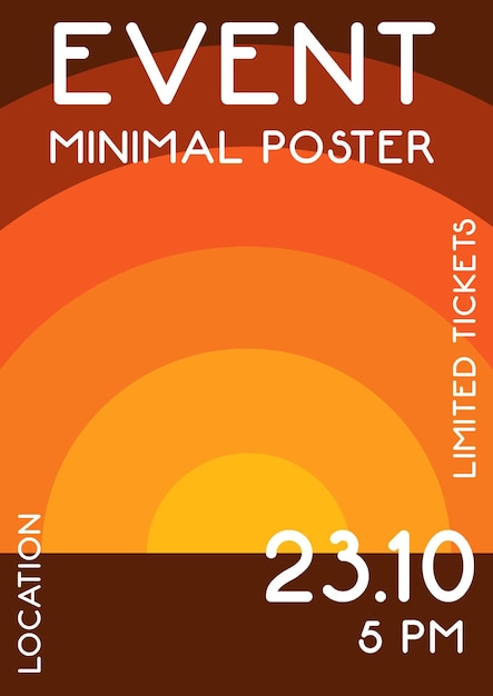 Minimales poster, auf dem limitierte tickets stehen