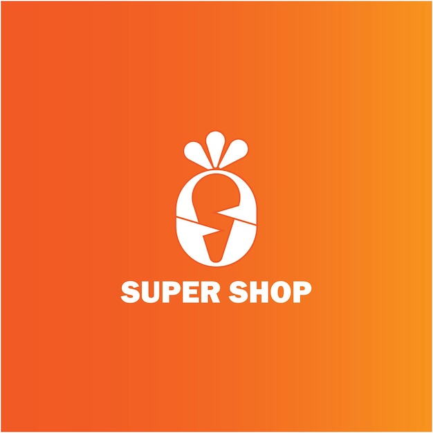 Vektor minimales super-shop-logo-design