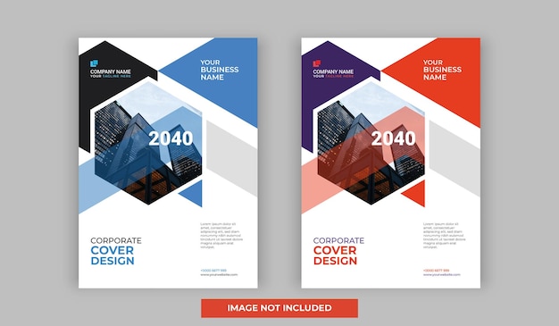 Minimales und corporate business book cover template layout-design