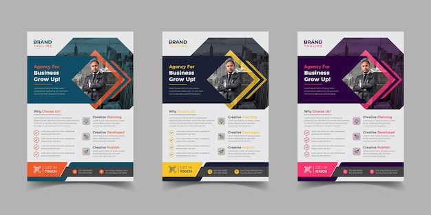 Minimales und kreatives design von business-flyer-vorlagen