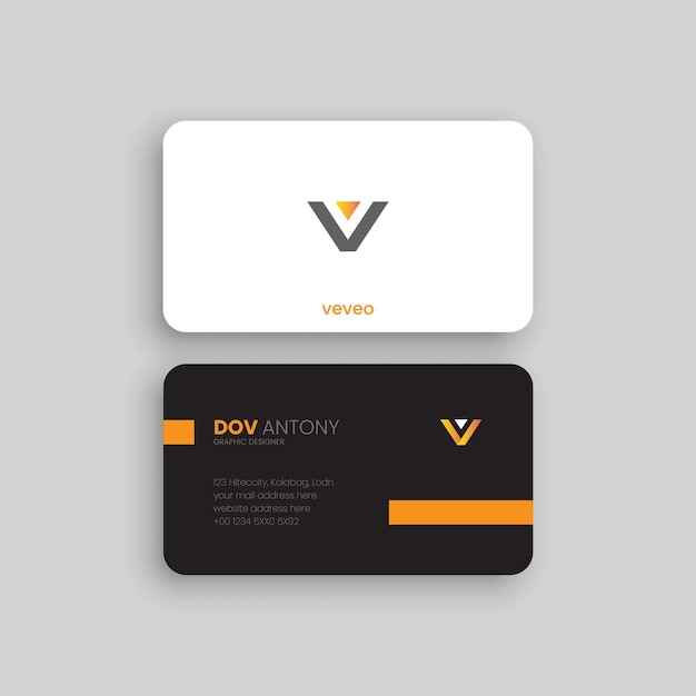 Vektor minimales und sauberes visitenkarte-design für visitenkarten