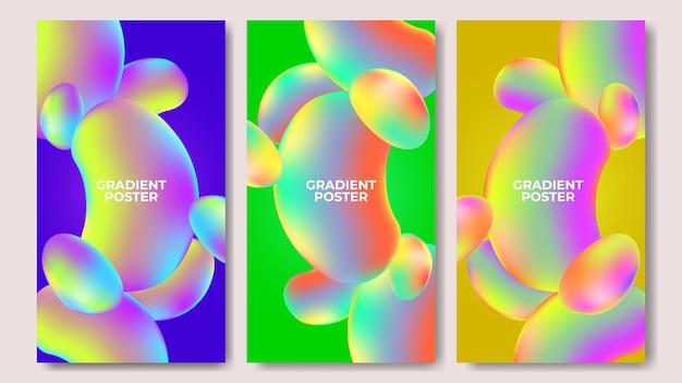 Vektor minimalismus und modernes plakatdesign mit gradienten