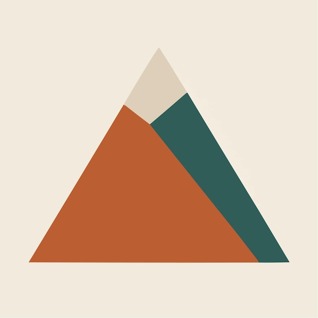 Minimalist Illustration Using Three Geometric Shapes