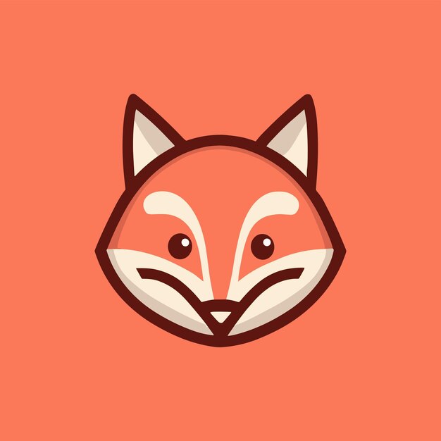 Minimalistisch und modern, ein verspieltes Fox-Logo