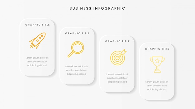 Minimalistische business infographik vorlage