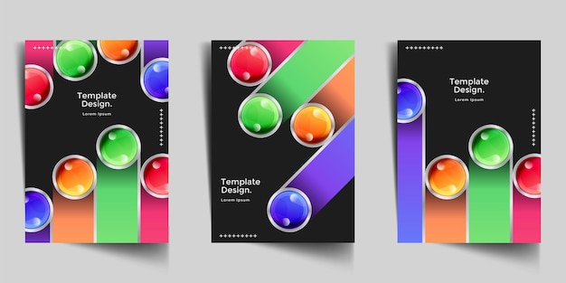 Vektor minimalistische cover-vorlagen moderne verlaufsform-zusammensetzung kreatives geometrisches hintergrundmuster