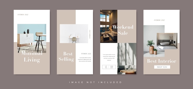 Minimalistische Interior Instagram Story Vorlage