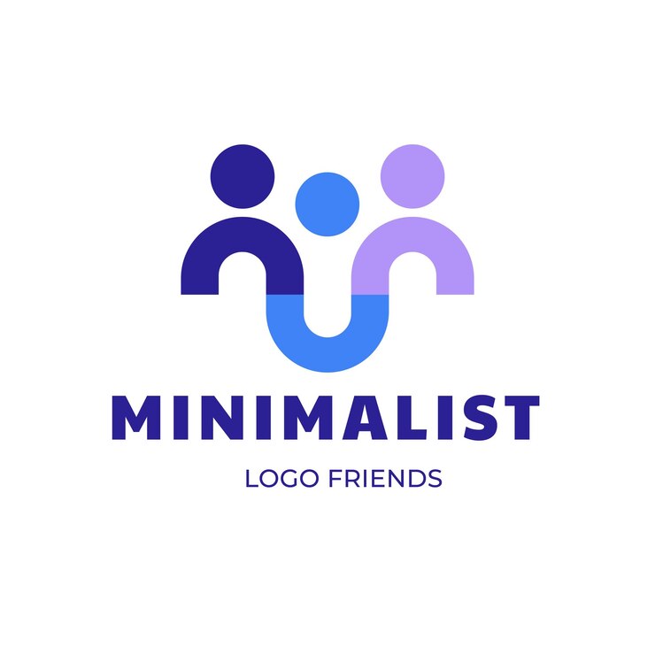 Vektor minimalistische logo-freunde
