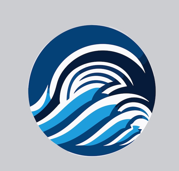 minimalistische Meeressymbole, Logo-Vektorillustration für Firmenlogo und Symbolprodukt