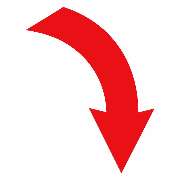 Minimalistische Pfeil-Vektor-Illustration Trendy Flat Style-Symbol für die Benutzeroberfläche des Website-Logos und das App-Design