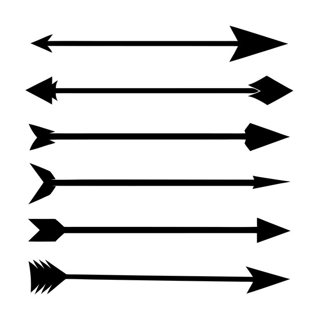 Minimalistische Richtpfeile grafische Illustration Vektordesign