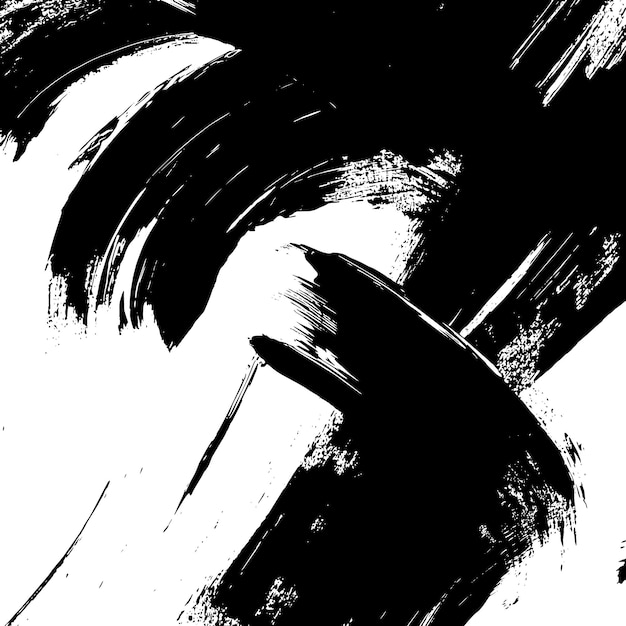 Minimalistische schwarz-weiße abstrakte Pinselstriche