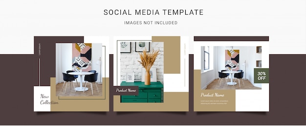 minimalistische Social-Media-Vorlage für Interieur