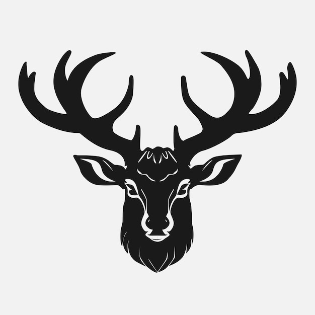 Vektor minimalistische stag-kopf-logos für das branding