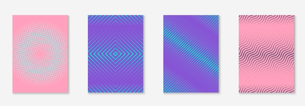 Minimalistische trendige Hülle mit linienförmigen geometrischen Elementen und Formen