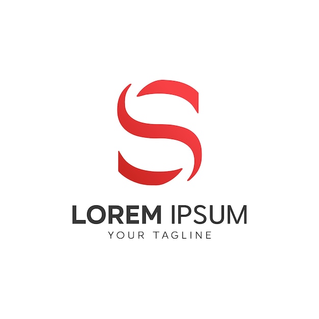 Minimalistische Vorlage für das Logo mit dem Buchstaben S