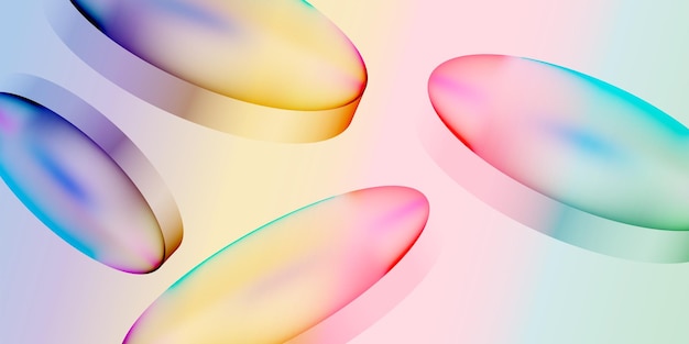 Minimalistischer 3D-Glasmorphismus Gradient-Overlay Hintergrund Geometrischer Kreis Glas-Effekt Banner-Design