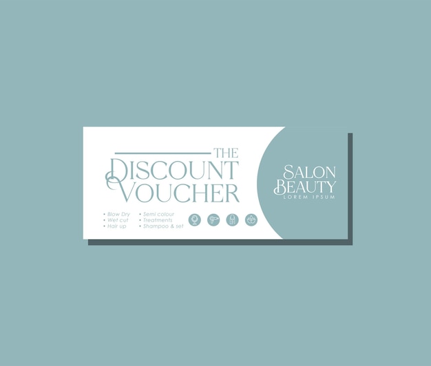 Minimalistischer Salon-Rabattbonus-Gutschein
