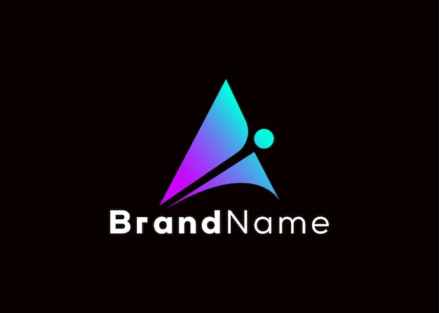 Minimalistischer und abstrakter Buchstabe Eine Logo-Vorlage