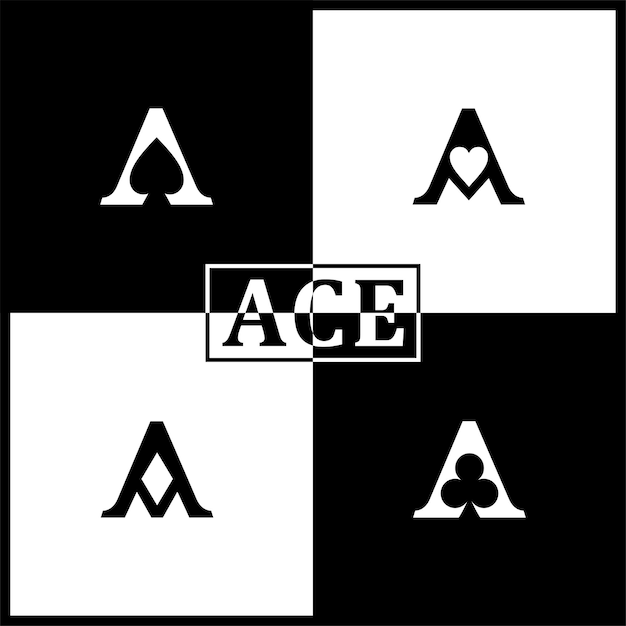 Minimalistisches ace-logo-design