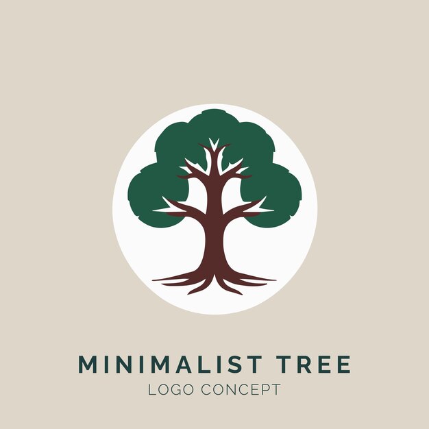 Minimalistisches baum-logo-konzept für branding-unternehmen und veranstaltungen