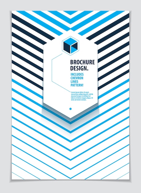 Minimalistisches broschüredesign. vektorgeometrisches muster abstrakter hintergrund. designvorlage für flyer, broschüre, grußkarte, einladung und werbung. a4-druckformat.