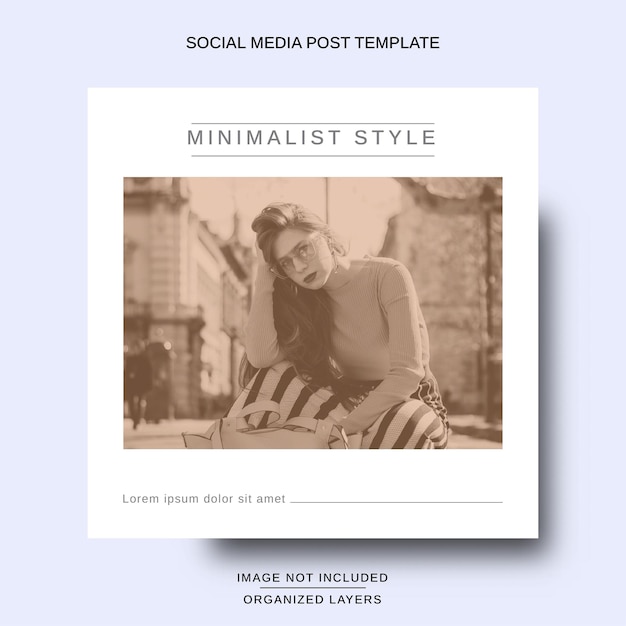 Minimalistisches Design für soziale Medien für den Modeverkauf