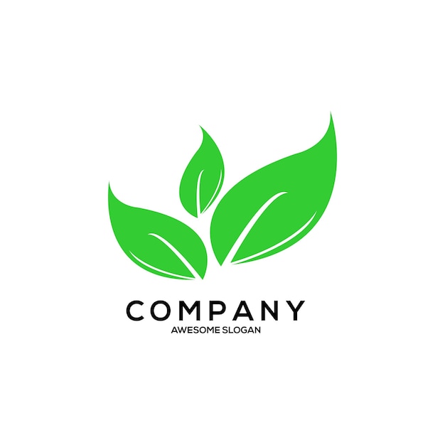 Minimalistisches Design mit luxuriösem Farbverlauf des Leaf-Logos