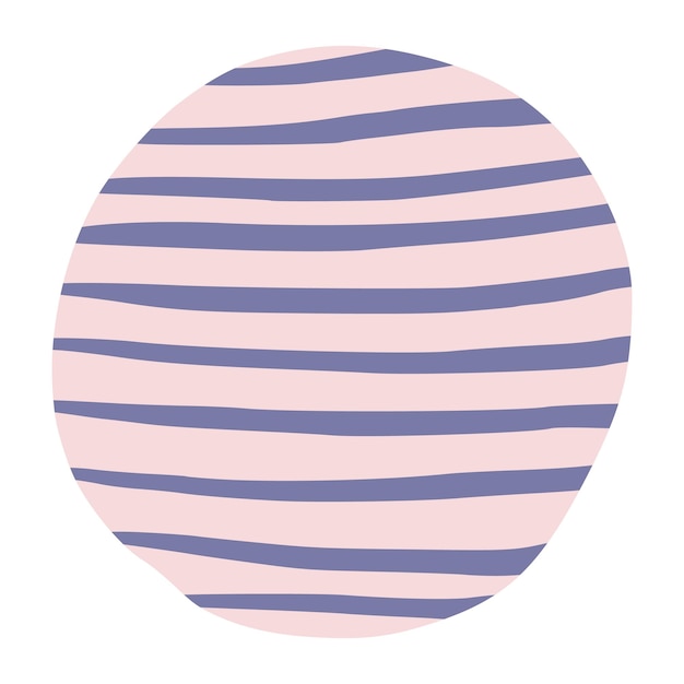 Minimalistisches Design von abstrakten Formen mit rosa und blauen Streifen
