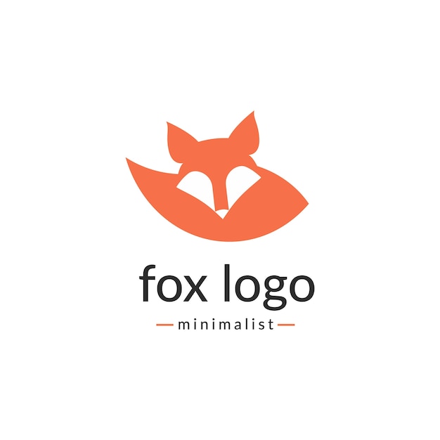 Vektor minimalistisches fuchs logo