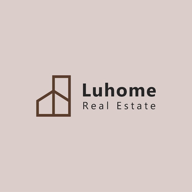 Vektor minimalistisches immobilienlogo-design home line art logo für unternehmen