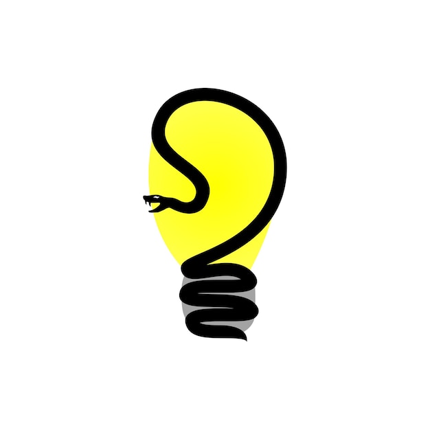 Vektor minimalistisches logo von lichtern und schlangen mit schwarzem umriss, vektorsymbol, designillustration.