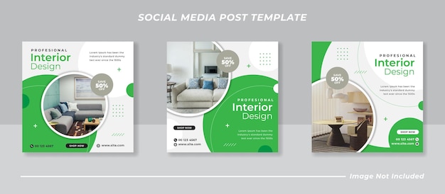 Minimalistisches social-media-instagram-feed-post-banner-bundle