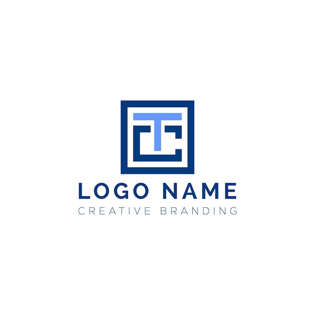 Minimalistisches TC-Logo für Branding und Identität