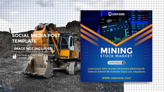 Mining thema social media post template mining consultant und mining stock market